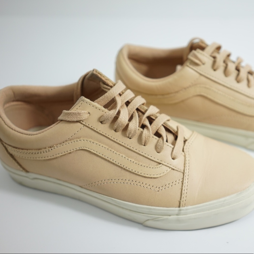 Vans leather nude classic sneakers